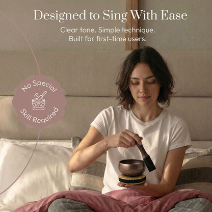 Silent Mind Tibetan Singing Bowl Set – Easy to Play & Beginner Friendly Meditation Bowl