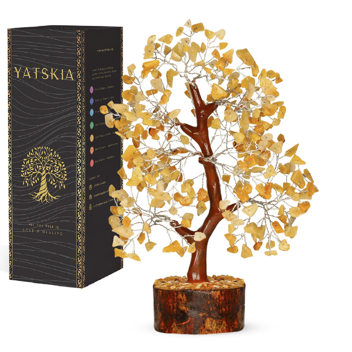 7 Chakra Tree of Life - Crystals and Healing Stones 1-in, Available in Multiple Options