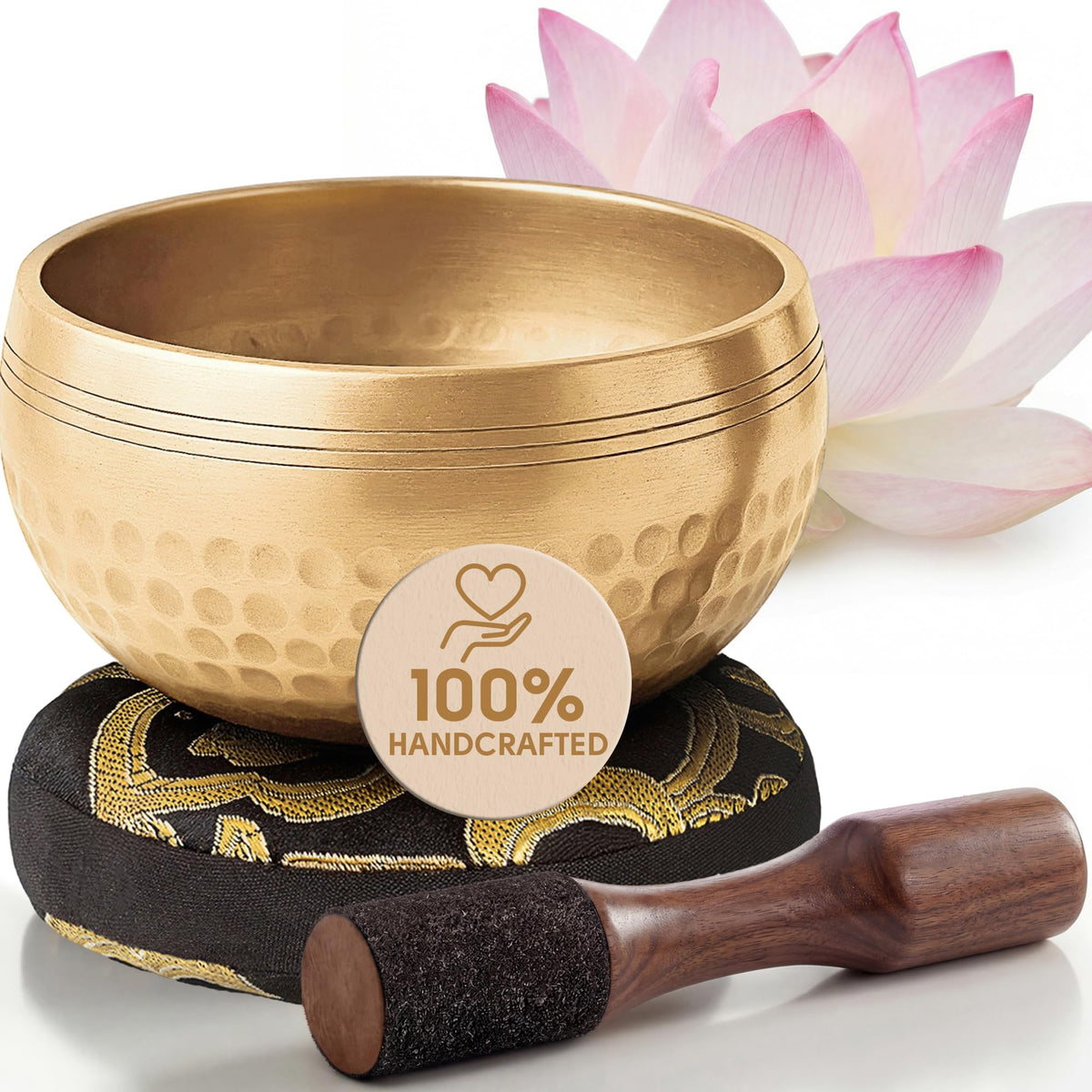 Silent Mind Tibetan Singing Bowl Set – Easy to Play & Beginner Friendly Meditation Bowl