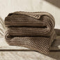 EverGrace Organic Cotton Chunky Knit Throw Blanket, Multiple Colors 60 x 80