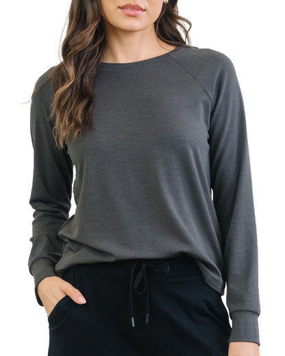Cozy Earth Women's Pullover Crew Neck Sweater, Relaxed Fit Sweatshirt
