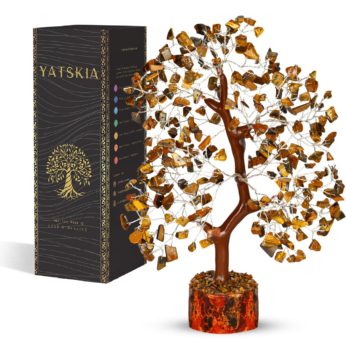 7 Chakra Tree of Life - Crystals and Healing Stones 1-in, Available in Multiple Options