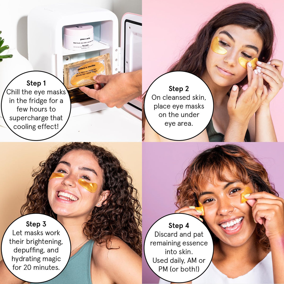 Grace & Stella Award Winning Eye Patches for Puffy Eyes  Dark Circles  Undereye Bags