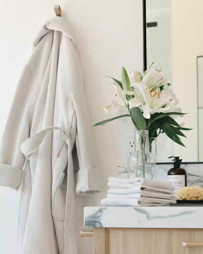 Cozy Earth Waffle Bath Robe, Lightweight Spa Robe with Pockets