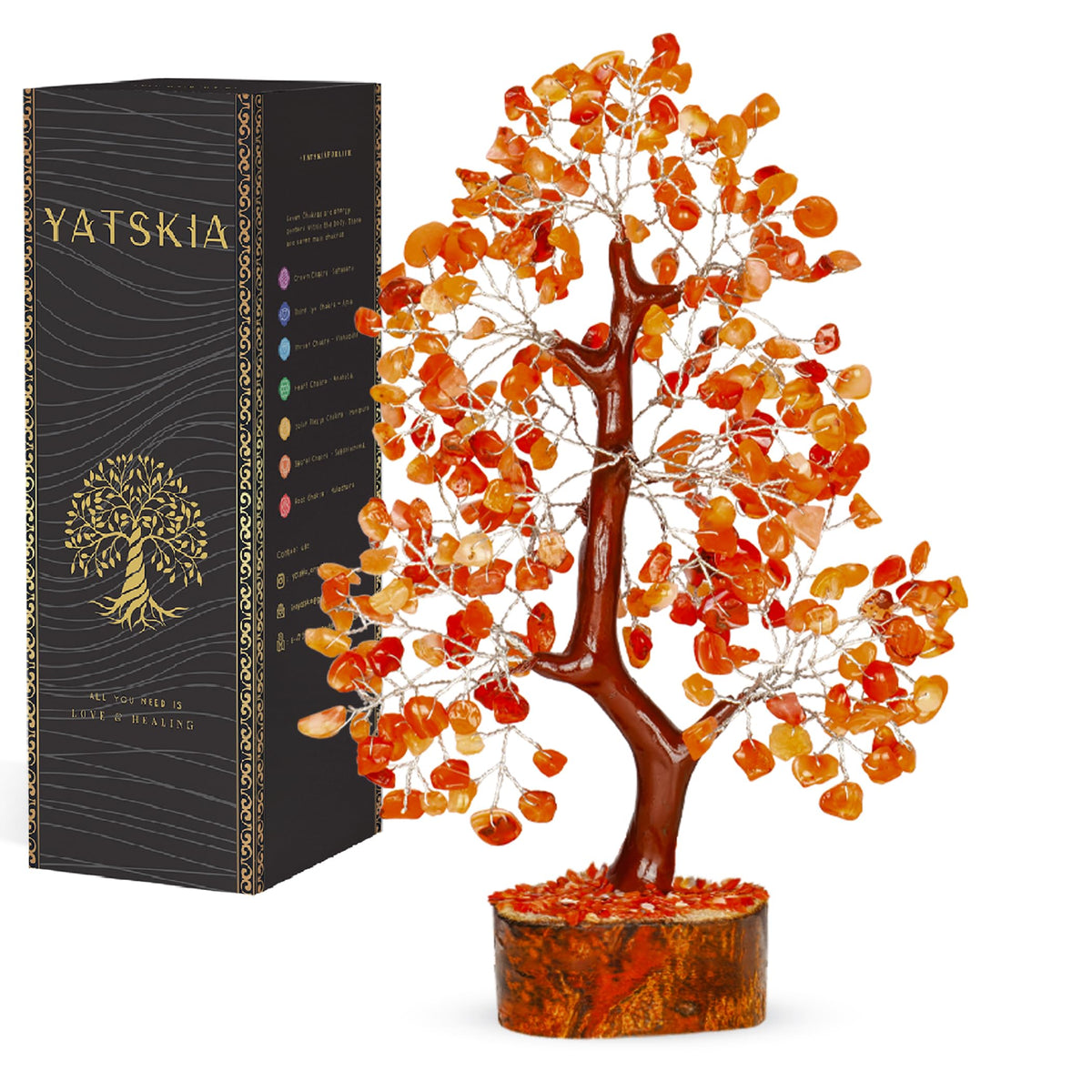 7 Chakra Tree of Life - Crystals and Healing Stones 1-in, Available in Multiple Options