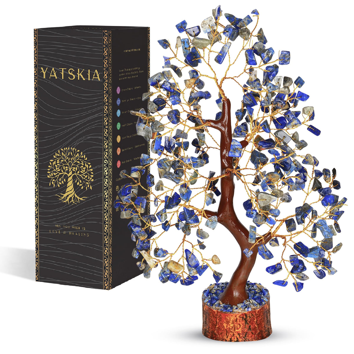 7 Chakra Tree of Life - Crystals and Healing Stones 1-in, Available in Multiple Options