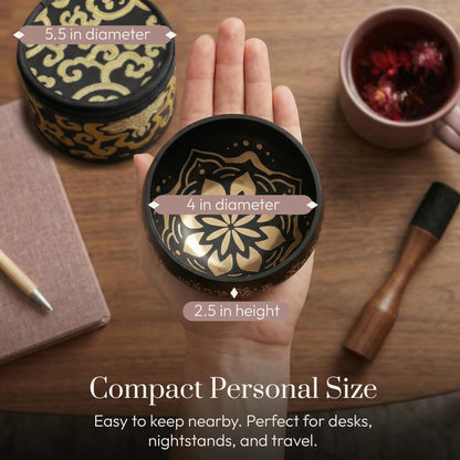 Silent Mind Tibetan Singing Bowl Set – Easy to Play & Beginner Friendly Meditation Bowl