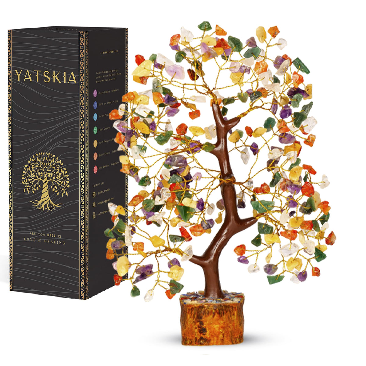 7 Chakra Tree of Life - Crystals and Healing Stones 1-in, Available in Multiple Options