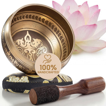 Silent Mind Tibetan Singing Bowl Set – Easy to Play & Beginner Friendly Meditation Bowl