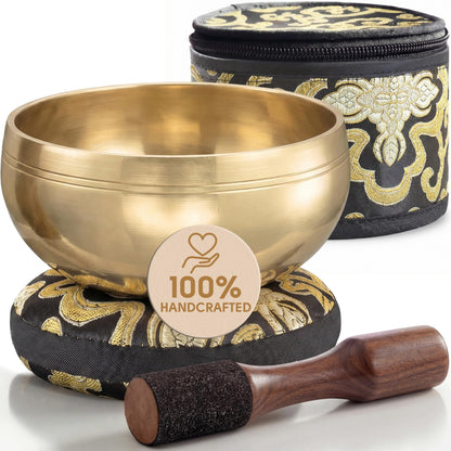 Silent Mind Tibetan Singing Bowl Set – Easy to Play & Beginner Friendly Meditation Bowl