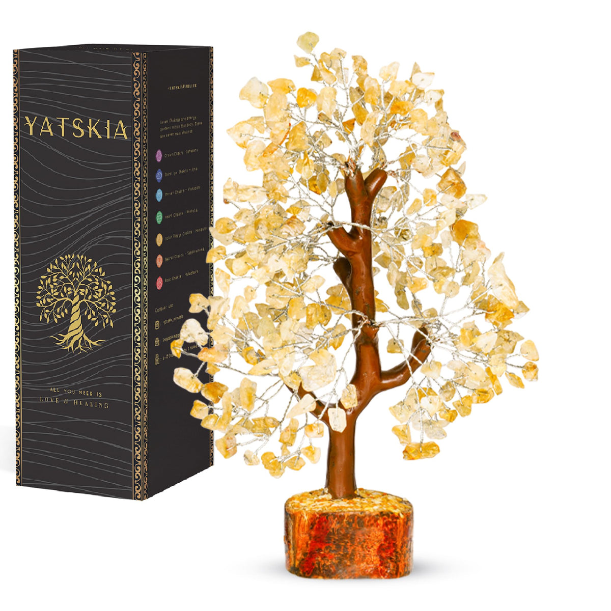 7 Chakra Tree of Life - Crystals and Healing Stones 1-in, Available in Multiple Options