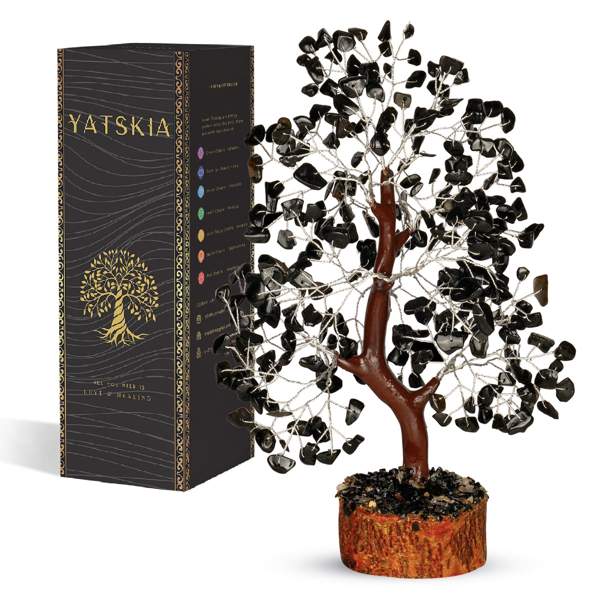 7 Chakra Tree of Life - Crystals and Healing Stones 1-in, Available in Multiple Options