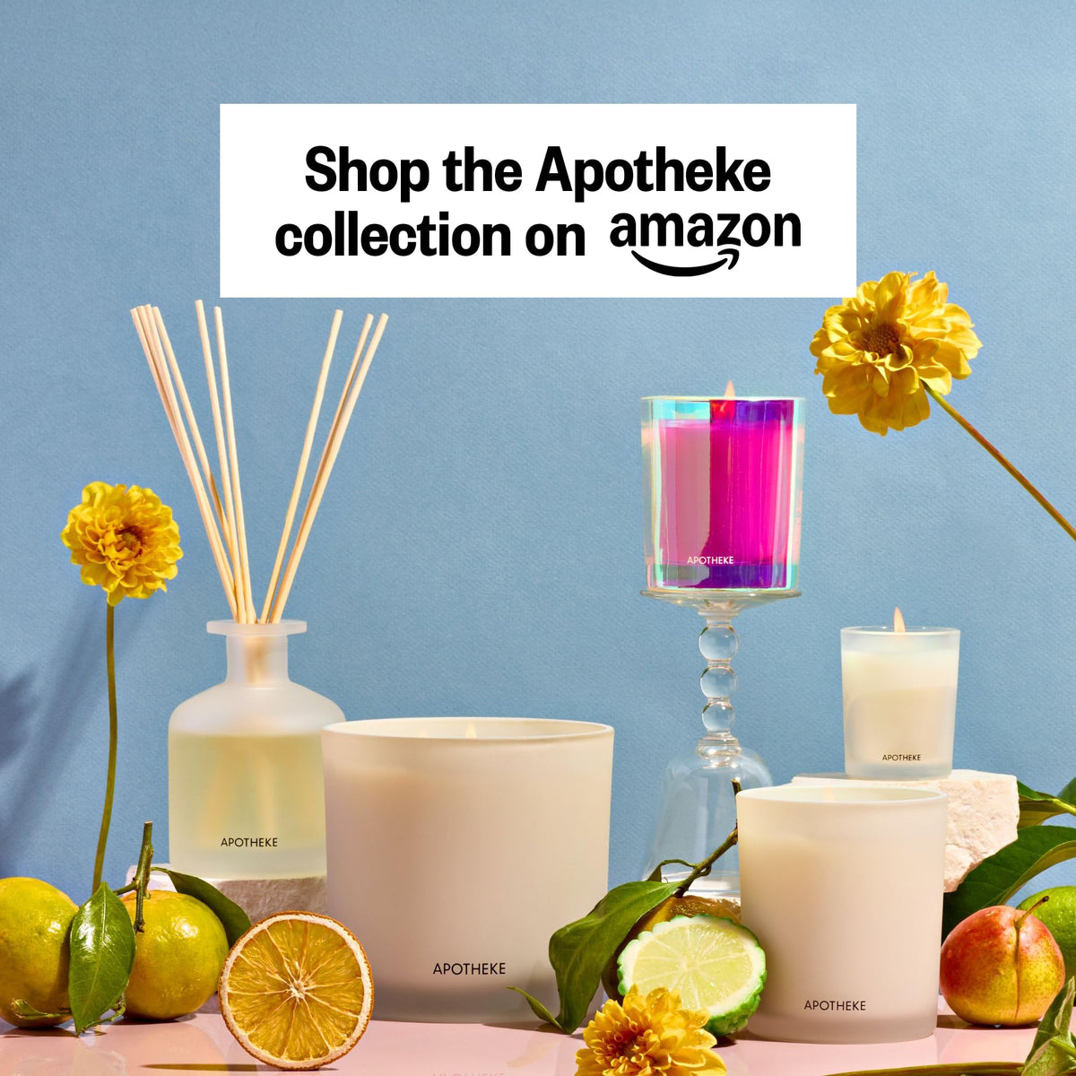 Apotheke Signature Scented Candles for Home, Charcoal - 10.5 Oz