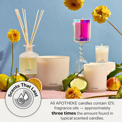 Apotheke Signature Scented Candles for Home, Charcoal - 10.5 Oz