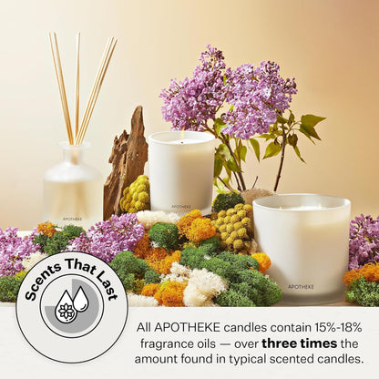 Apotheke Signature Scented Candles for Home, Charcoal - 10.5 Oz
