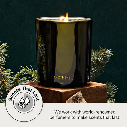 Apotheke Signature Scented Candles for Home, Charcoal - 10.5 Oz