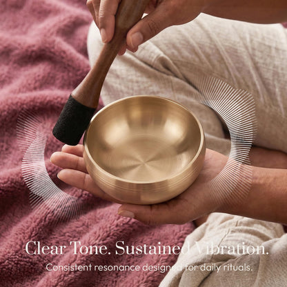 Silent Mind Tibetan Singing Bowl Set – Easy to Play & Beginner Friendly Meditation Bowl