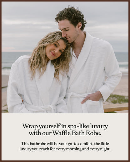 Cozy Earth Waffle Bath Robe, Lightweight Spa Robe with Pockets