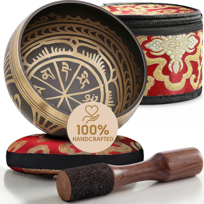 Silent Mind Tibetan Singing Bowl Set – Easy to Play & Beginner Friendly Meditation Bowl