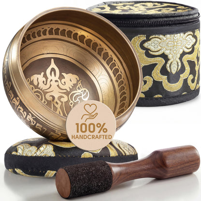 Silent Mind Tibetan Singing Bowl Set – Easy to Play & Beginner Friendly Meditation Bowl