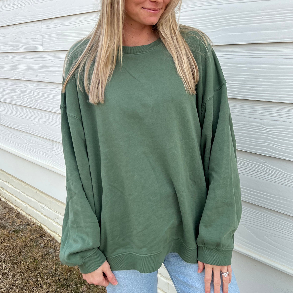 Moss Oversized Boxy Crew