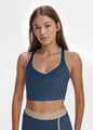 Trophy Yoga Contrast Cropped Sports Bra Made in USA