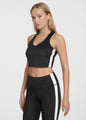 Trophy Yoga Side Split Crop Top – Four-Way Stretch, Made in USA