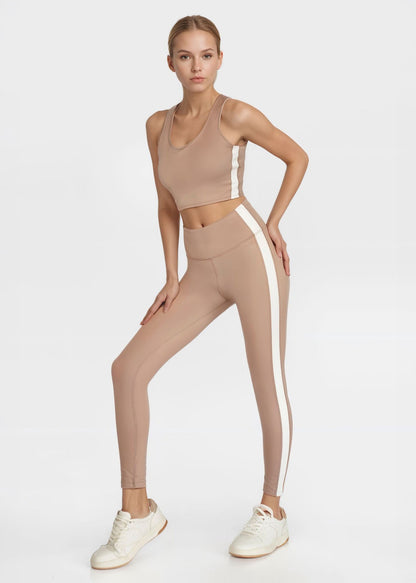 Trophy Yoga Side Split Crop Top – Four-Way Stretch, Made in USA