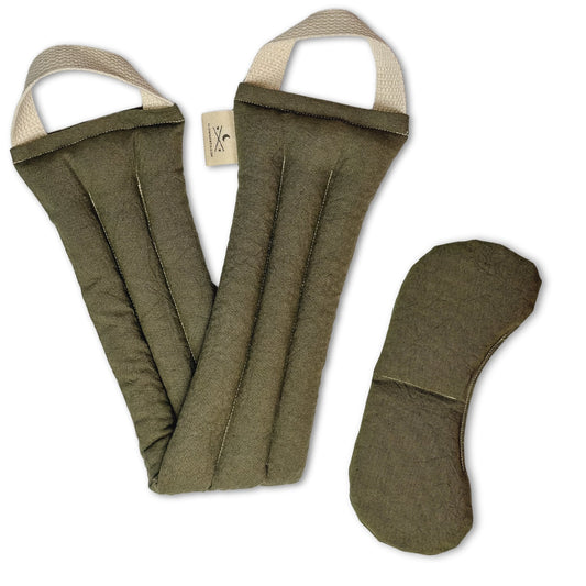 Slow North Eye Mask + Neck Wrap Bundle - Olive
